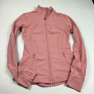Lululemon Define Jacket Pink Full Zip Activewear Slim Fit Long Sleeve Size 4